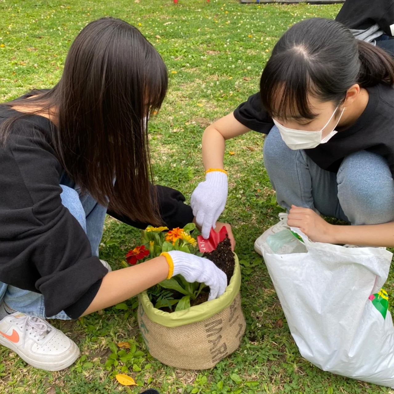 MOAIプロジェクト第１弾 『天然繊維プランターで地域緑化』in松島自治会
